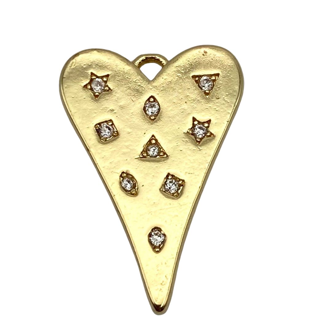 Large Heart w/CZ Shapes
