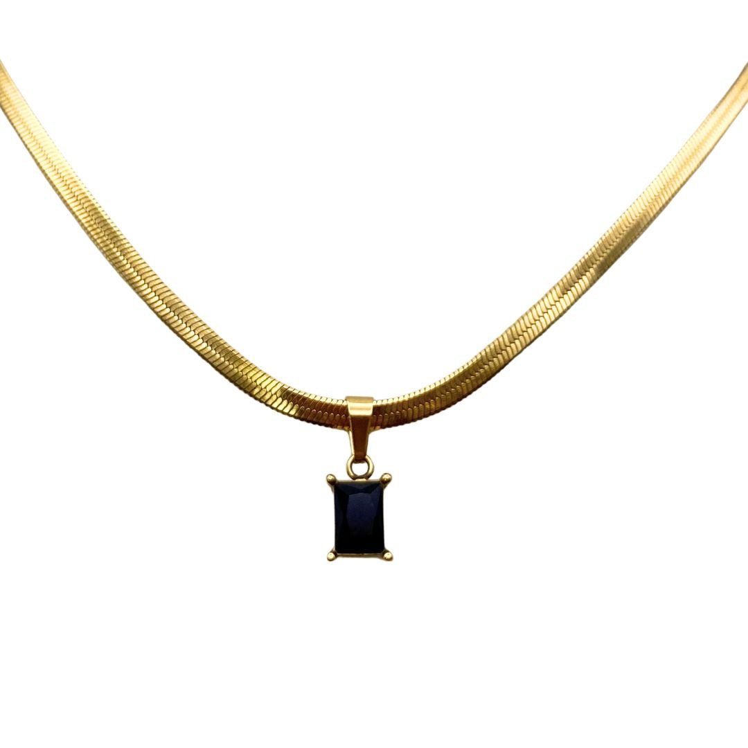 Rosalyn Pendant Necklace - Onyx