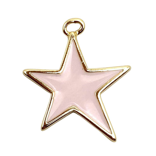 Medium Pink Enamel Star